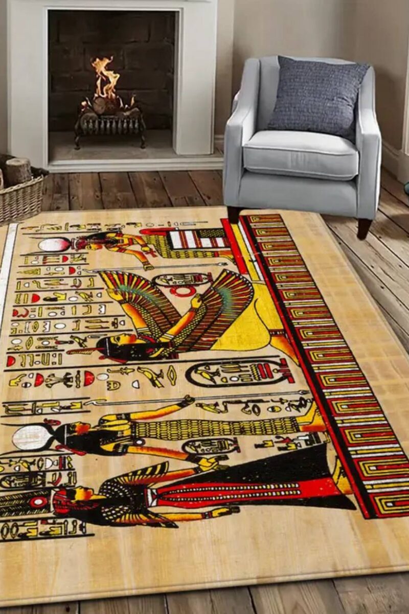 Egyptian Pharaoh and Queen room rug