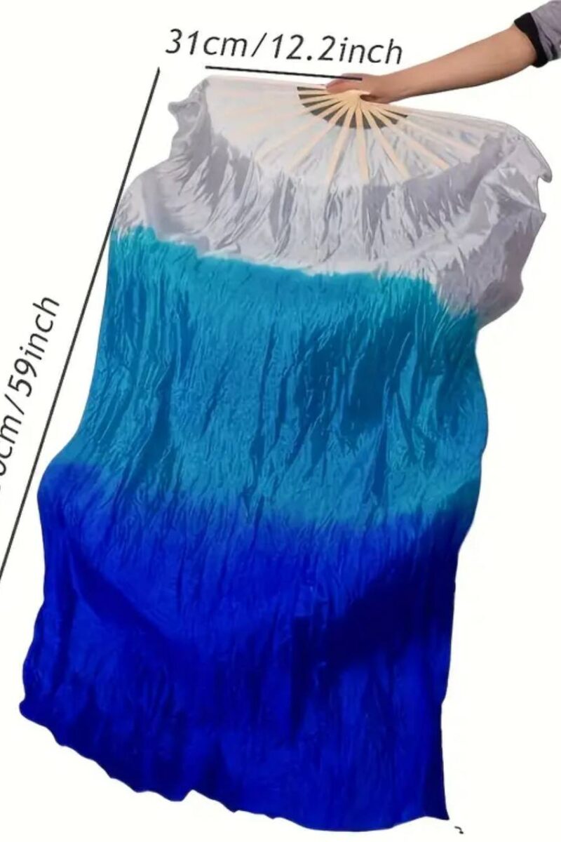 Set of 2 gradient silk fan for dance