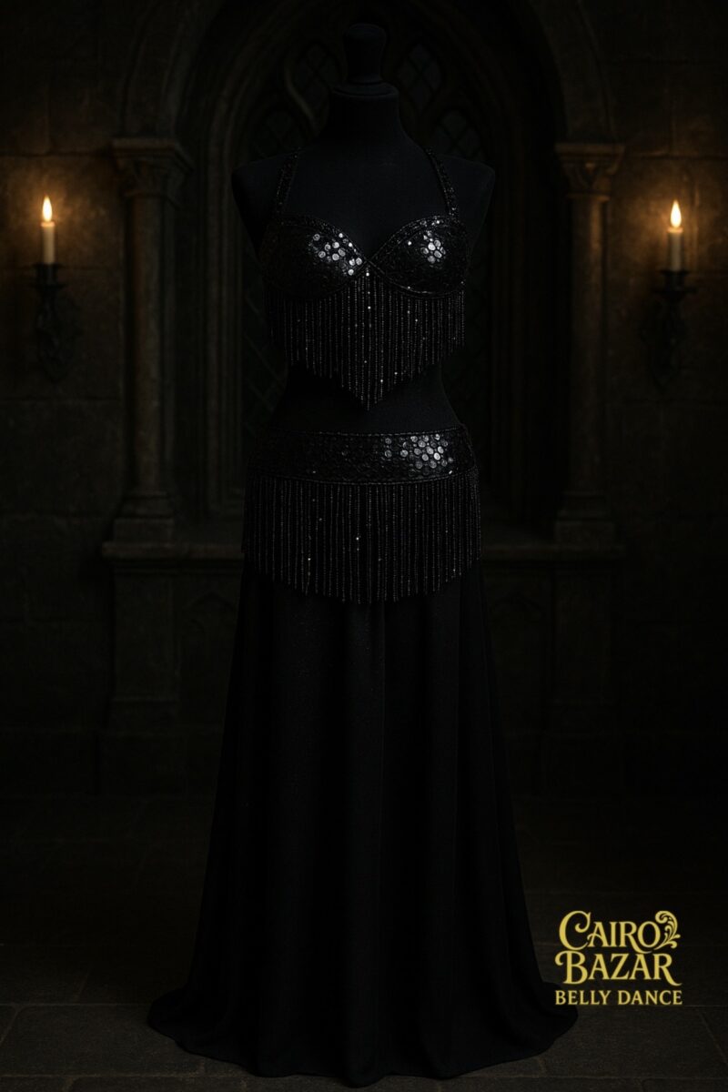 Black bellydance costume 5